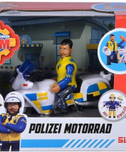 Simba Feuerwehrmann Sam Polizei Motorrad mit Figur