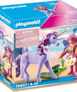 PLAYMOBIL-70657-Fairies-Einhorn-mit-Schmueck-Fee