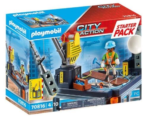 PLAYMOBIL® City Action Starter Pack Baustelle mit Seilwinde