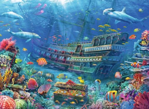 Ravensburger Kinderpuzzle 12944 - Versunkenes Schiff 200 Teile XXL 1