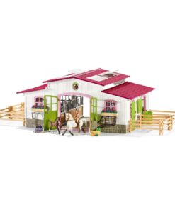 Schleich 42344 Horse Club Reiterhof mit Reiterin und Pferden1