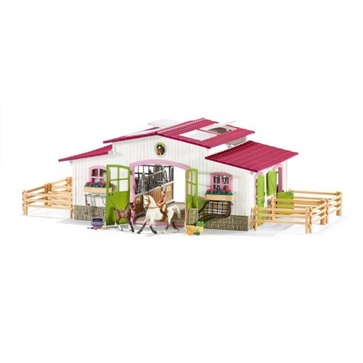 Schleich 42344 Horse Club Reiterhof mit Reiterin und Pferden1