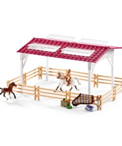 Schleich 42344 Horse Club Reiterhof mit Reiterin und Pferden2