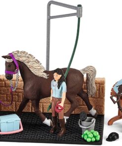 Schleich 42438 Horse Club - Waschplatz mit Emily und Luna