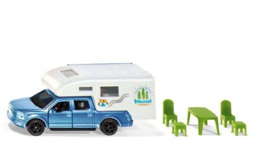 SIKU 1693 Siku Ford Pick Up Camper F150 blau  weiß 3,8cm