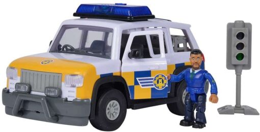 Simba Feuerwehrmann Sam Polizeiauto 4x4 mit Malcom Figur