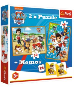 TR90790_1_Trefl 2 in 1 2 Puzzle und Memory Paw Patrol