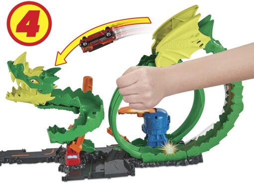 Hot Wheels City Drachenangriff Spielset mit 1 Spielzeugauto4