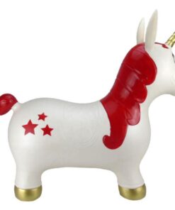 Idena Hüpfpferd Einhorn mit Sternen, mit Luftpumpe1.jpg