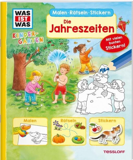 Kindergarten Malen Rätseln Stickern. Die Jahreszeiten