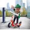 PLAYMOBIL® 70873 Hipster mit E-Roller und Ladestation.