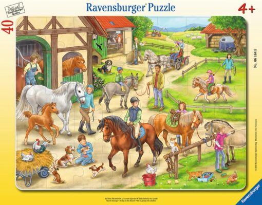 Ravensburger Rahmenpuzzle Auf dem Pferdehof, 40 Teile.jpeg