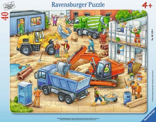 Ravensburger Rahmenpuzzle Große Baustellenfahrzeuge, 40 Teile.jpeg