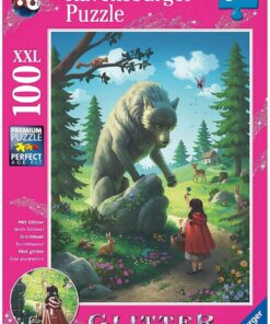 Ravensburger Rotkäppchen und der Wolf, 100 Teile mit Glitzer