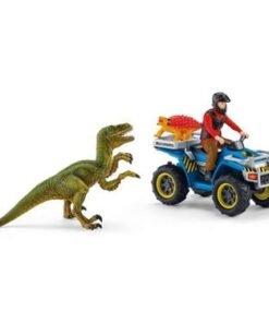 Schleich-41466-Flucht-auf-Quad-vor-Velociraptor