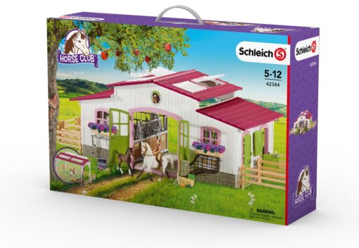 Schleich 42344 Horse Club Reiterhof mit Reiterin und Pferden