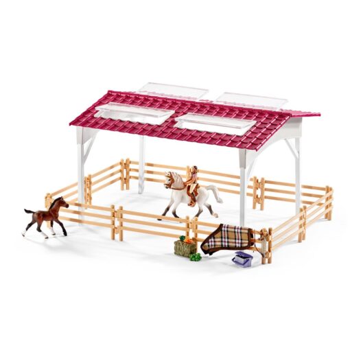 Schleich 42344 Horse Club Reiterhof mit Reiterin und Pferden2