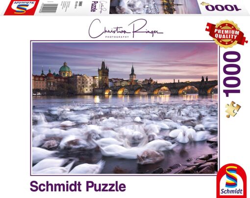 Schmidt Puzzle Christian Ringer, Prag, Schwäne, 1000 Teile.jpg