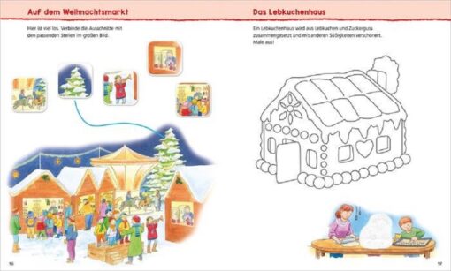 Tessloff WAS IST WAS Kindergarten Malen Rätseln Stickern Wir feiern Weihnachten1