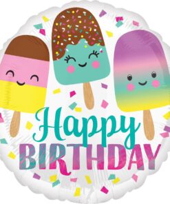 amscan Folienballon Happy Ice Cream Birthday