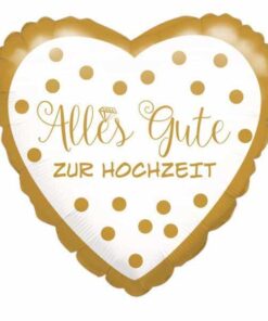 amscan Folienballon Alles Gute zur Hochzeit, gold