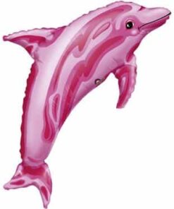 amscan-Folienballon-Super-Shape-pinker-Delfin-ca-84-x-56-cm