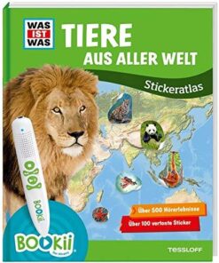 BOOKii® Was ist was  Stickeratlas  Tiere aus aller Welt