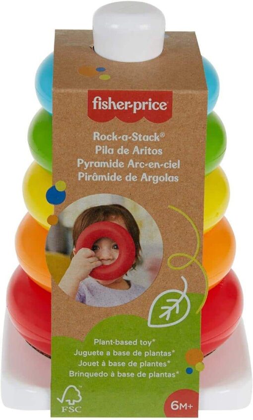 Fisher-Price Eco Farbring Pyramide, Stapelspiel, 100% Bio-Kunststoff2