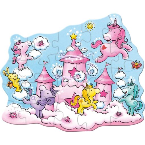 HABA 305467 Puzzle Einhorn Glitzerglück  Wolkenpuzzelei1