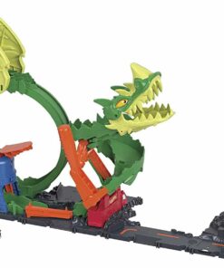 Hot Wheels City Drachenangriff Spielset mit 1 Spielzeugauto1