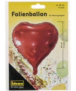 Idena Folienballon Herz, rot, 43 cm1.jpeg