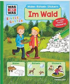 Im Wald Malen, Rätseln, Stickern