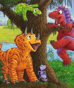 Kinderpuzzle Spielende Dinos, 2x24 Teile1.jpg