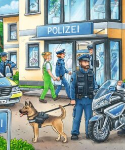 Kinderpuzzle Unterwegs mit Polizeimeisterin Hannah, 2x24 Teile41.jpg