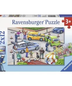 Mit Blaulicht unterwegs, 2 x 12 Teile Puzzle.jpg