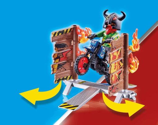 PLAYMOBIL® 70553 Stuntshow Stuntshow Motorrad mit Feuerwand3