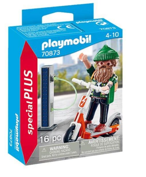 PLAYMOBIL® 70873 Hipster mit E-Roller und Ladestation.1