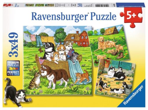 r Puzzle Süße Katzen und Hunde 3x49 Teile.jpg