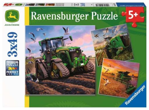 Ravensburger Kinderpuzzle 05173 - John Deere in Aktion - 3x49 Teile