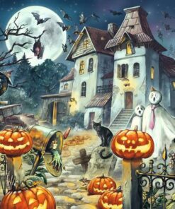 Ravensburger Kinderpuzzle 13264 - Das Halloweenhaus 300 Teile XXL1