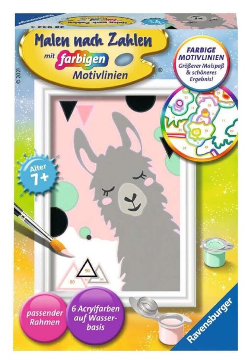 Ravensburger Malen nach Zahlen 28942 - Glückliches Lama