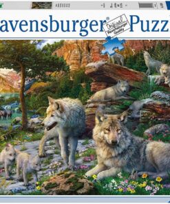 Ravensburger Puzzle Wolfsrudel im Frühlingserwachen, 1500 Teile