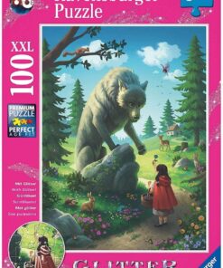 Ravensburger Rotkäppchen und der Wolf, 100 Teile mit Glitzer