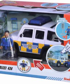 Simba Feuerwehrmann Sam Polizeiauto 4x4 mit Malcom Figur2