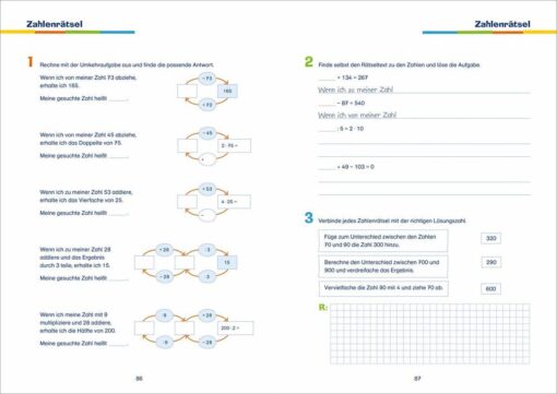 Tessloff Fit für die Schule - Schriftlich rechnen + Textaufgaben 3. Klasse3